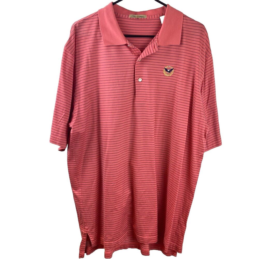 Peter Millar Double Mercerized Cotton Polo With Logo Size XL